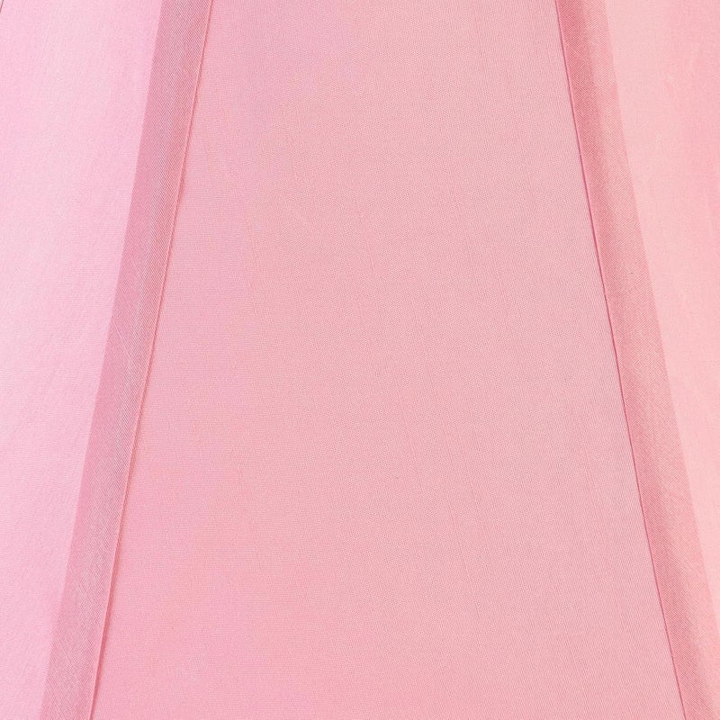 JERHOUS 2 Pcs Pink Lamp Shades Rayon Silk Bell Lampshade 6.7``Top x 13``Bottom x 10``High(Spider) Vintage Medium Lampshade for Table & Bedside Lamp - Easy Assemble - Image 4